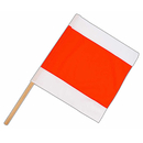 Warnflagge Stiel weiss/orange/weiss