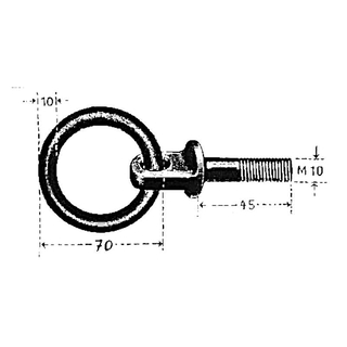 Ösenschraube vz. M10 x 45 mm mit Ring