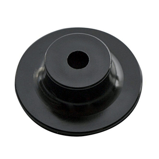 Rundknopf 6/8 mm Seil, schwarz, 32 mm, mit grossem Pilzkopf, Kunststoff